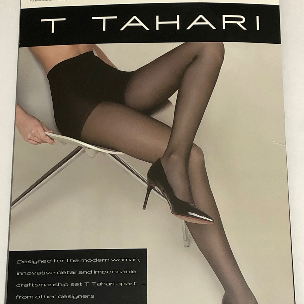 T. Tahari Sheer Control Top Pantyhose - Nude M/L - Picture 1 of 7
